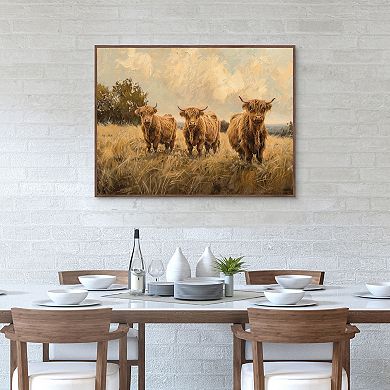 Masterpiece Three's a Party 30" x 40" Framed Canvas Art