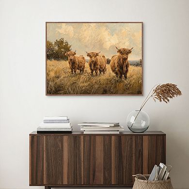 Masterpiece Three's a Party 30" x 40" Framed Canvas Art