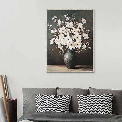 Masterpiece Elegant 30" x 40" Framed Bouquet Canvas Art