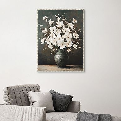 Masterpiece Elegant 30" x 40" Framed Bouquet Canvas Art