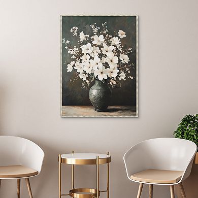 Masterpiece Elegant 30" x 40" Framed Bouquet Canvas Art