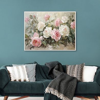 Masterpiece Rose Bouquet 30" x 40" Framed Canvas Art