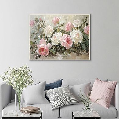 Masterpiece Rose Bouquet 30" x 40" Framed Canvas Art