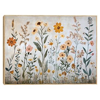 Masterpiece Wildflower Print 30" x 40" Framed Canvas Art