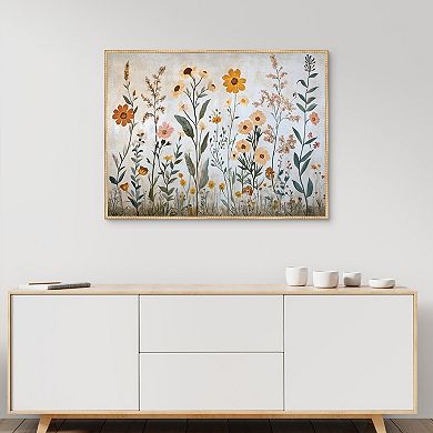 Masterpiece Wildflower Print 30" x 40" Framed Canvas Art