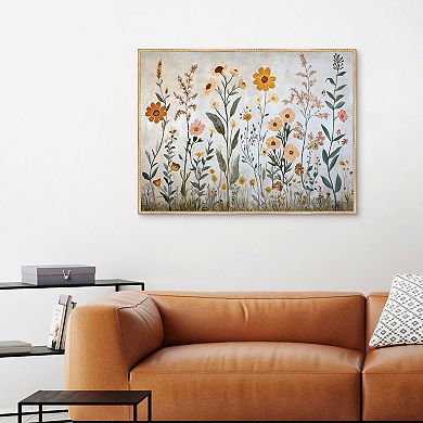 Masterpiece Wildflower Print 30" x 40" Framed Canvas Art