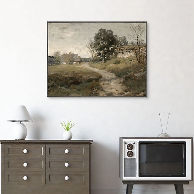 Masterpiece Vintage Farmhouse 30" x 40" Framed Canvas Art