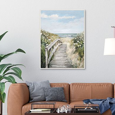 Masterpiece Quiet Calm 30" x 40" Framed Canvas Art