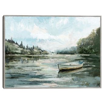 Masterpiece Sunday at the Lake 30" x 40" Framed Canvas Art