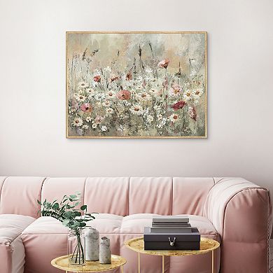 Masterpiece Wildflower Memories 30" x 40" Framed Canvas Art
