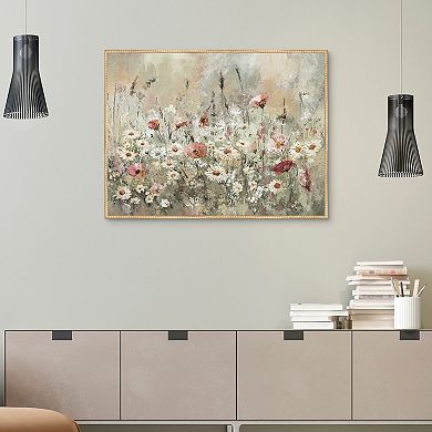 Masterpiece Wildflower Memories 30" x 40" Framed Canvas Art