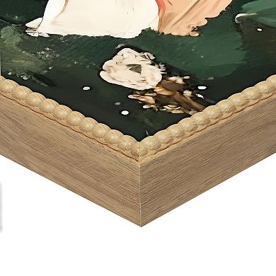 Masterpiece Floral Romance 35" x 35" Framed Canvas Art