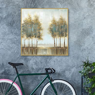 Masterpiece Tree Tales I 35" x 35" Framed Canvas Art