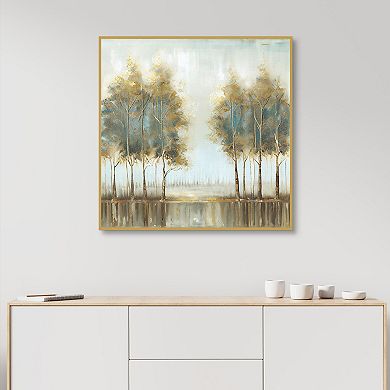 Masterpiece Tree Tales I 35" x 35" Framed Canvas Art