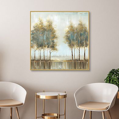 Masterpiece Tree Tales I 35" x 35" Framed Canvas Art