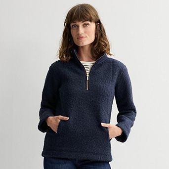 Women's Sonoma Goods For Life® Quarter Zip Shearling Pullover
