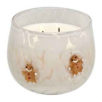 St. Nicholas Square® Gingerbread Confetti Art Glass Candle