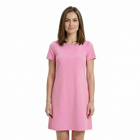 Женские платья 24Seven Petite 24Seven Comfort Apparel Short Sleeve Round Neck Mini Shift Dress