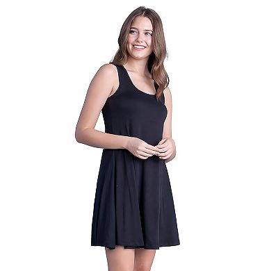Petite 24Seven Comfort Apparel Sleeveless A-Line Skater Dress