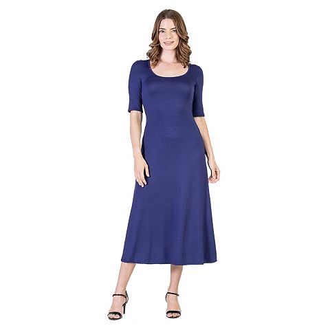 Женские платья 24Seven Petite 24Seven Comfort Apparel Casual Maxi Dress With Sleeves