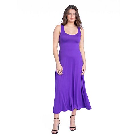 Женские платья 24Seven Petite 24Seven Comfort Apparel Slim Fit A-Line Sleeveless Maxi Dress