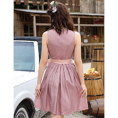 Women's Two Pieces Sleeveless Dirndl Dress