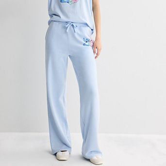 Juniors' Disney's Angel & Stitch Aloha Relaxed Straight Leg Pants