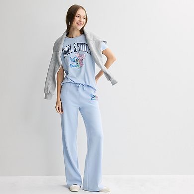 Juniors' Disney's Angel & Stitch Aloha Relaxed Straight Leg Pants