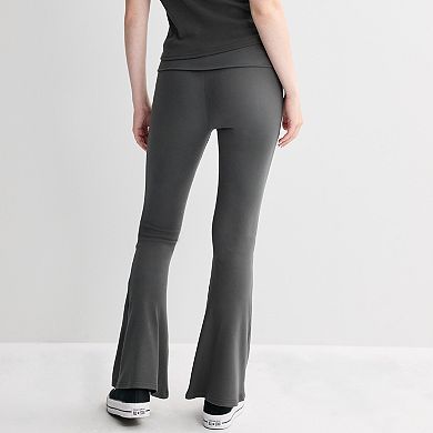Juniors' K-Pop Demon Hunters Huntrix Foldover Waist Flared Leg Pants