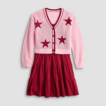 Girls 7-16 Mini Society Icon Cardigan & Dress Set