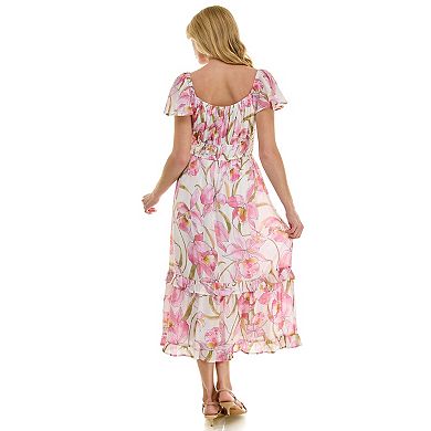 Women's Luxology Tired Ruffle Midi Dress