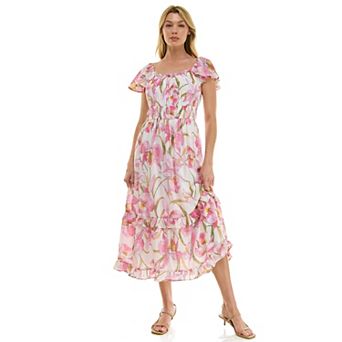 Women's Luxology Tired Ruffle Midi Dress