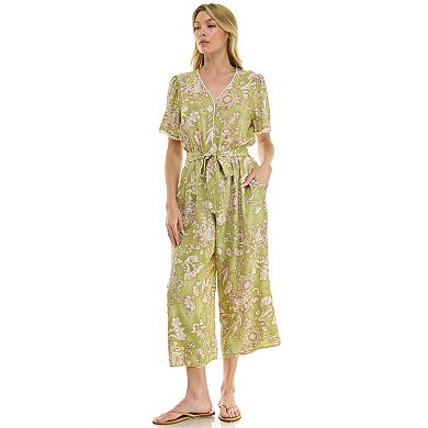 Women's Luxology V-Front Tie Waist Jumpsuit