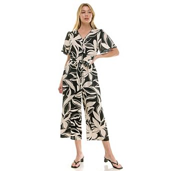 Women's Luxology V-Front Tie Waist Jumpsuit