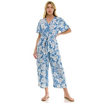 Women's Luxology V-Front Tie Waist Jumpsuit