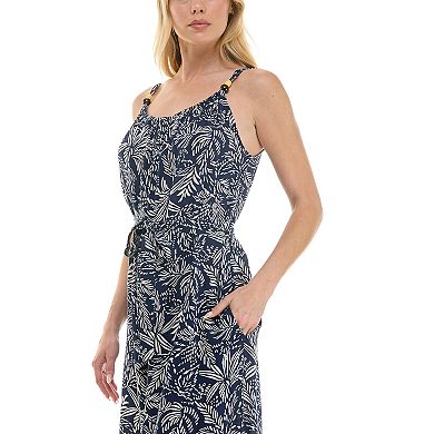 Women's Luxology Tie Waist Beaded Straps Jumpsuit