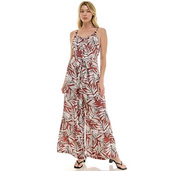 Women's Luxology Tie Waist Beaded Straps Jumpsuit
