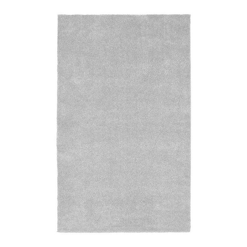 Garland Rug Room Size Platinum Gray 5'x6' Washable Bathroom Carpet