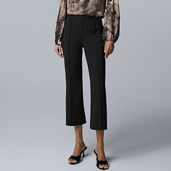 Women's Simply Vera Vera Wang Mid-Rise Cropped Ponte Kick Flare Pants