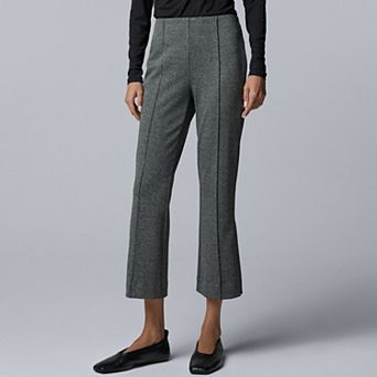 Women's Simply Vera Vera Wang Mid-Rise Cropped Ponte Kick Flare Pants