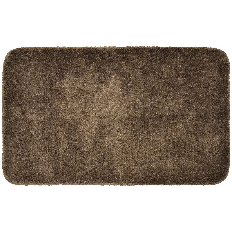 30"x50" Finest Luxury Ultra Plush Washable Nylon Bath Rug Chocolate - Garland: Non-Slip, Tufted, Machine Made Bath Mat