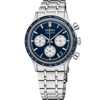 Seiko Essentials Men's Stainless Steel Quartz Chronograph Watch - SSB477