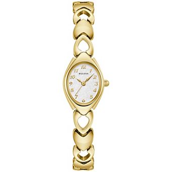 Bulova Womens Heart Link Bracelet Watch - 97L193
