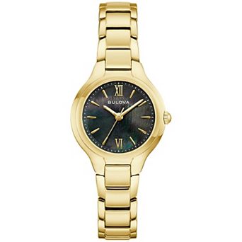 Bulova Women's Gold-Tone Stainless Steel Mother-of-Pearl Dial Bracelet Watch - 97L194