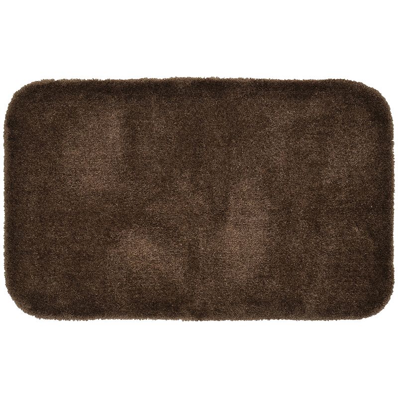 24"x40" Finest Luxury Ultra Plush Washable Nylon Bath Rug Chocolate - Garland