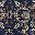 Navy Gold Floral