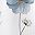 White Blue Floral