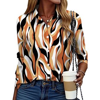 Zeagoo Women s Button Down Shirts, Business Casual Long Sleeve Dressy Fall Tops