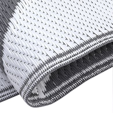 ANIXOL Reversible Waterproof Outdoor Rug, Washable Plastic Straw Patio Mat