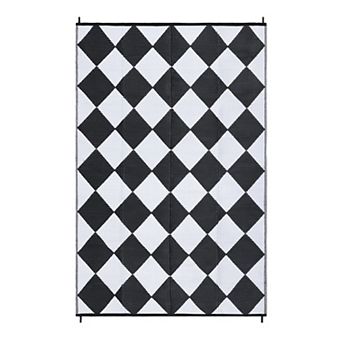 ANIXOL Reversible Waterproof Outdoor Rug, Washable Plastic Straw Patio Mat